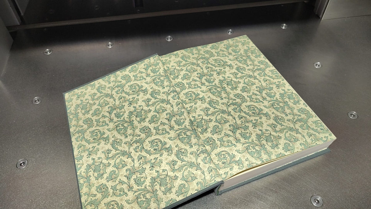 Patterned endpapers of the Saint Austin Press Canons and Decrees of the Council of Trent