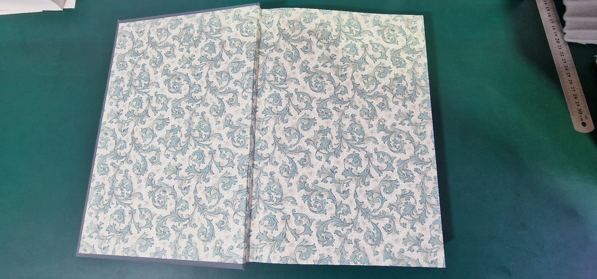 Open patterned endpapers of Canons and Decrees of the Council of Trent